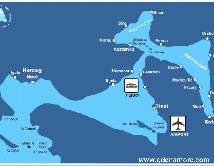 Mapa Boke Kotorske